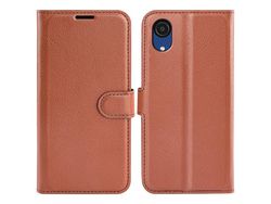 Capa para Samsung Galaxy A03 Core(TPU e PU - Castanho)