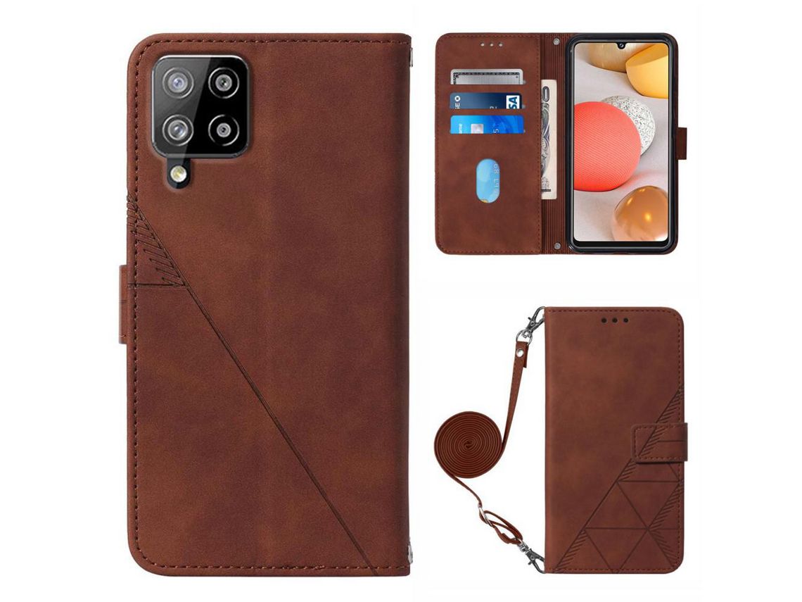 Capa para Samsung Galaxy A42 5G(PU - Castanho)