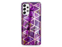 Capa para Samsung Galaxy A33 5G(TPU e PU - Roxo)