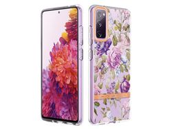 Capa para Samsung Galaxy S20 Fe/S20 Fan Edition/S20 Fe 5G/S20 Fan Edition 5G(TPU e PU - Roxo)