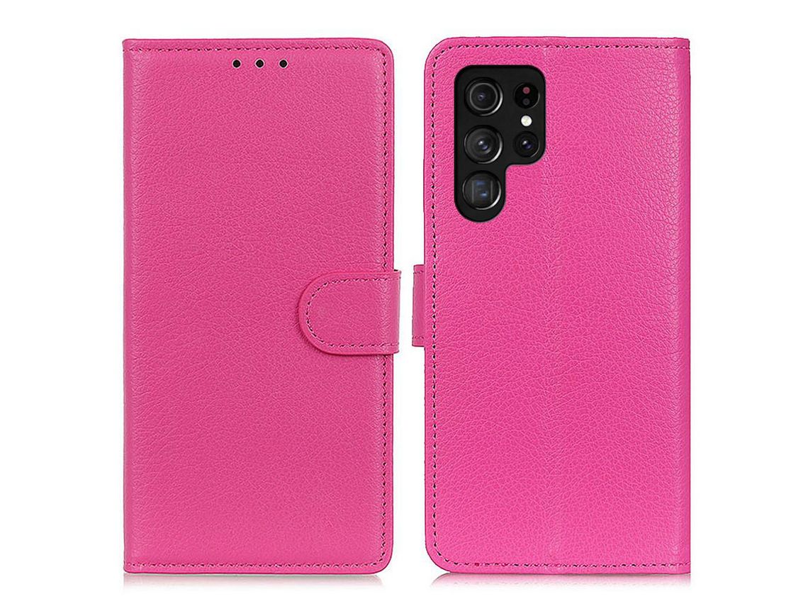 Capa para Samsung Galaxy S22 Ultra(PU - Rosa)