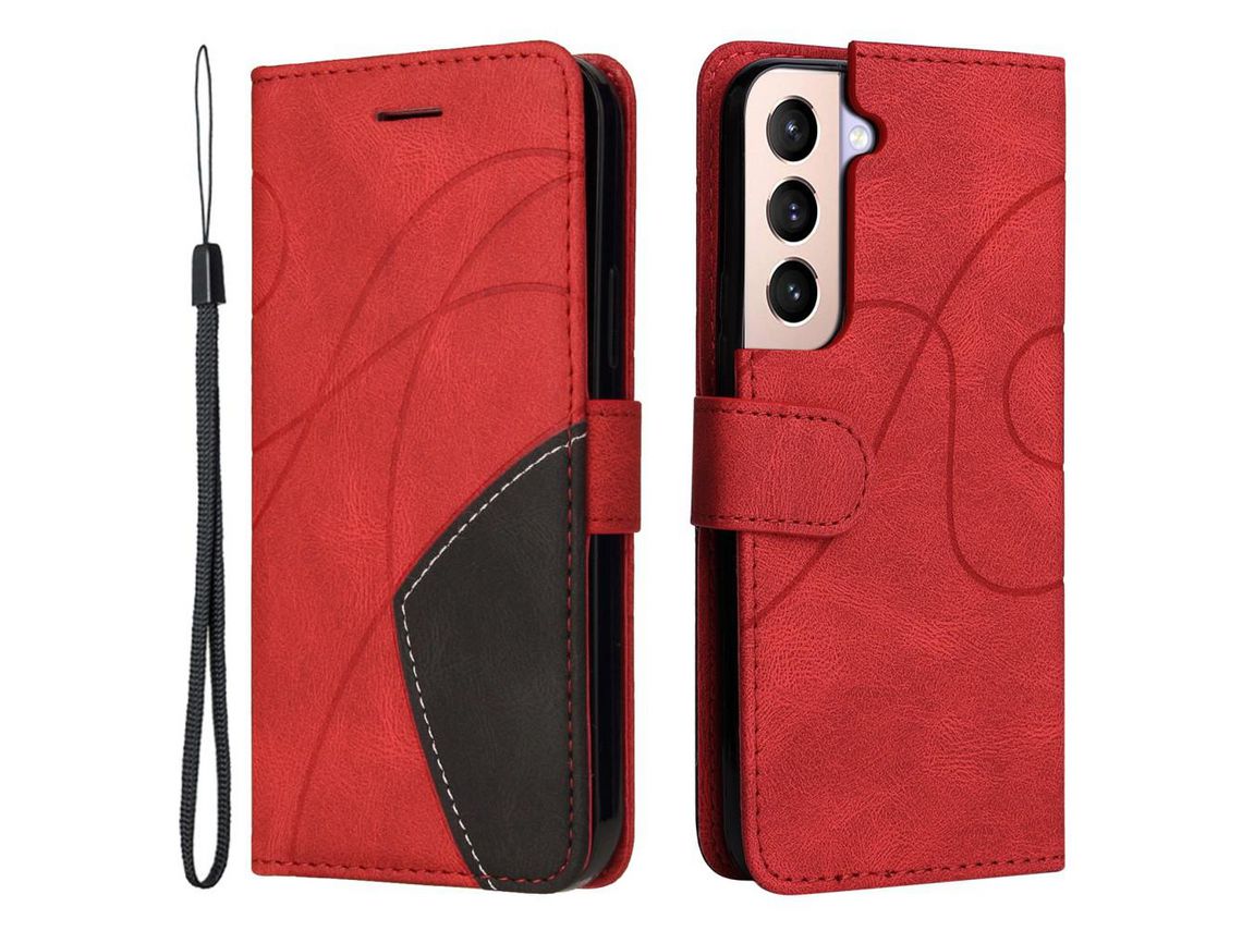 Capa para Samsung Galaxy S22 Plus(PU - Vermelho)
