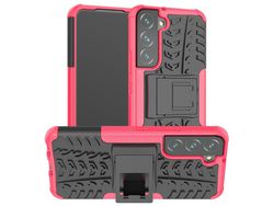Capa para Samsung Galaxy S22(TPU e PU - Rosa)