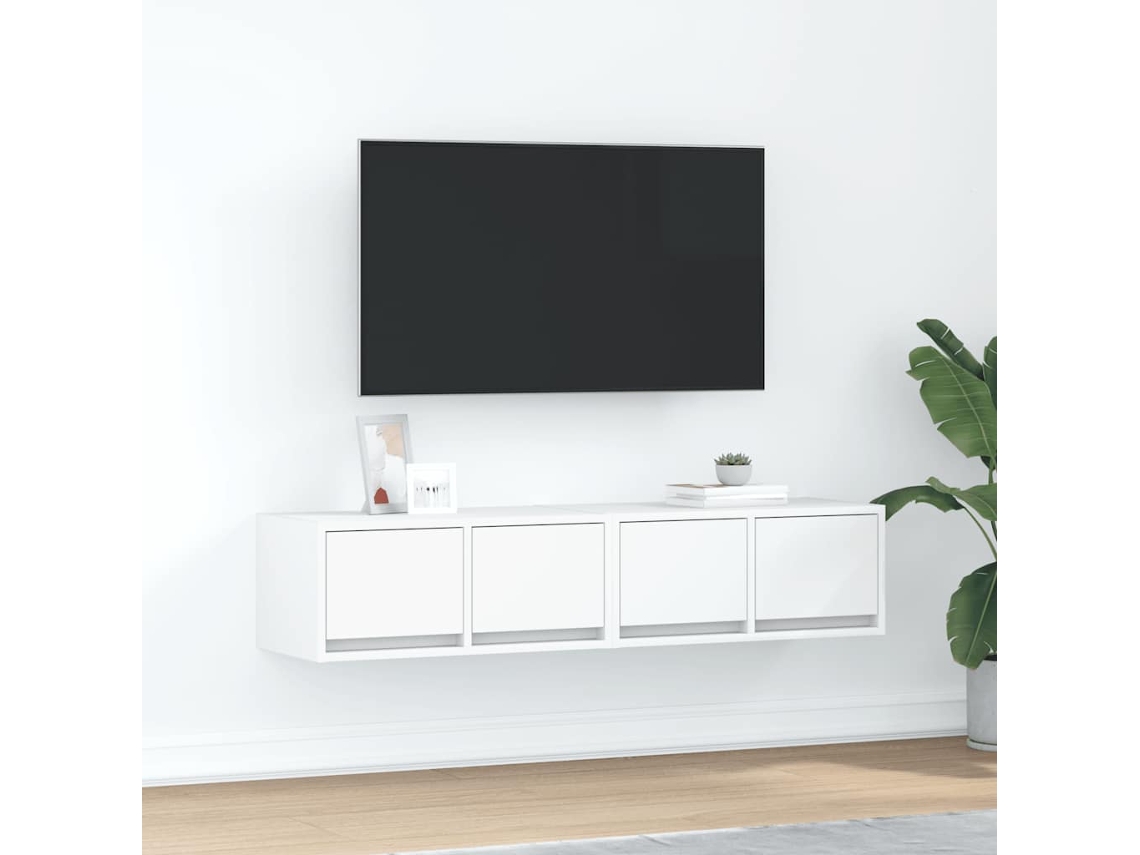 Móveis De Tv 2 Pcs 60x31x25,5 Cm Deriv. Madeira Branco Dkd Home Decor