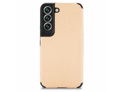 Capa para Samsung Galaxy S21 Fe 5G(TPU e PU - Rosa)