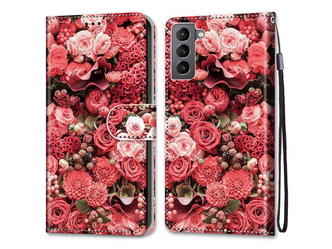 Capa para Samsung Galaxy S22(PU - Rosa)
