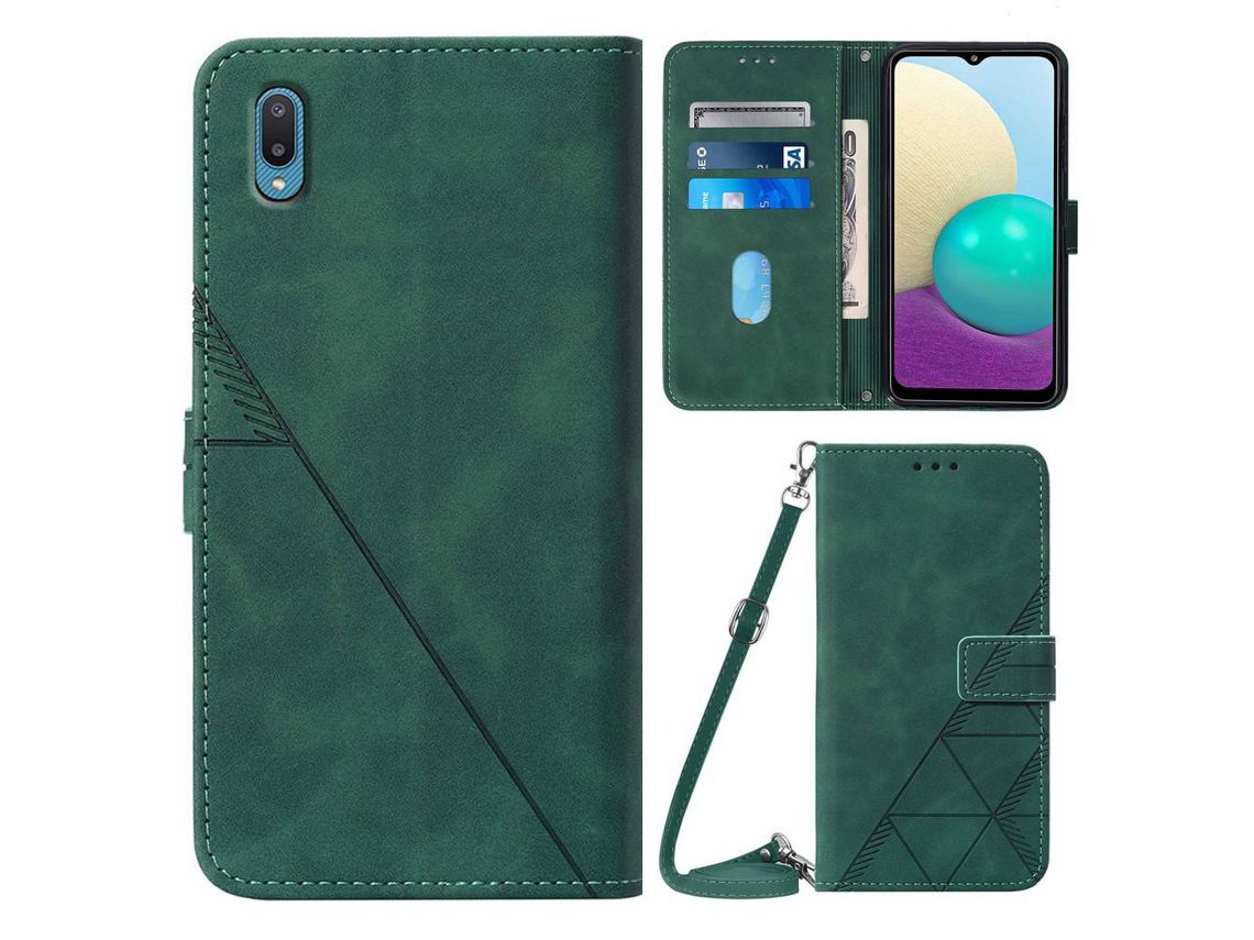 Capa para Samsung Galaxy A02/M02(PU - Verde)