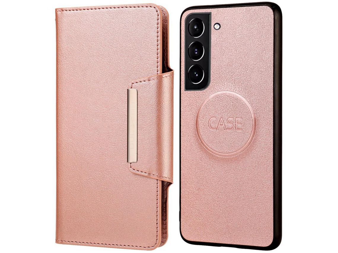 Capa para Samsung Galaxy S22 Plus(PU - Rosa)