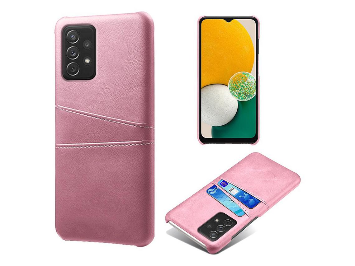 Capa para Samsung Galaxy A73 5G(TPU e PU - Rosa)