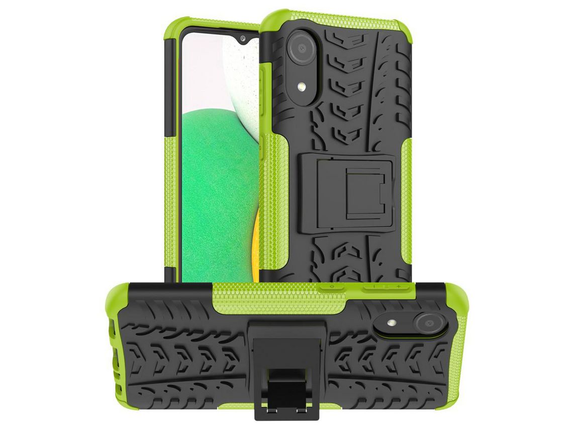 Capa para Samsung Galaxy A03 Core(TPU e PU - Verde)