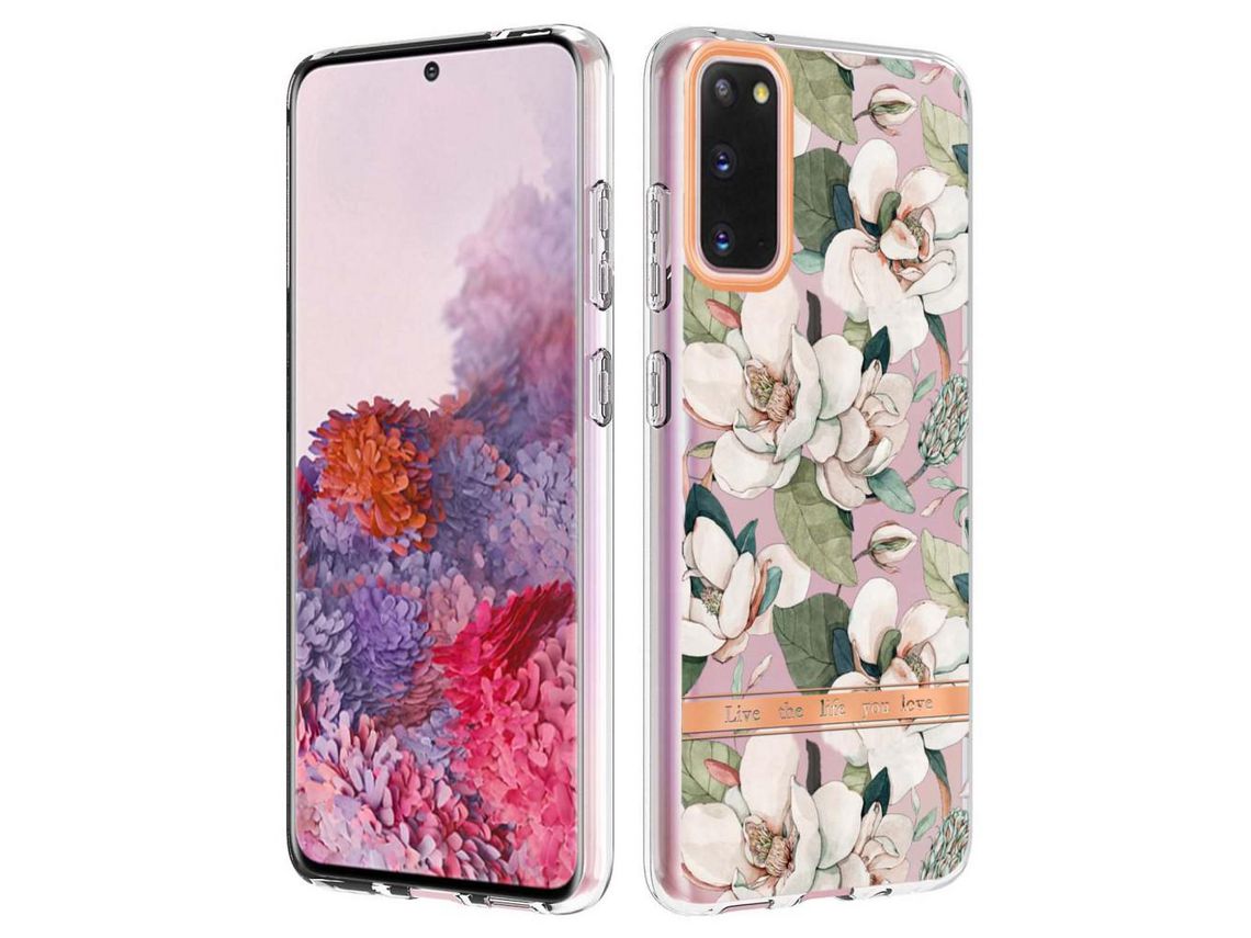 Capa para Samsung Galaxy S20(TPU e PU - Verde)