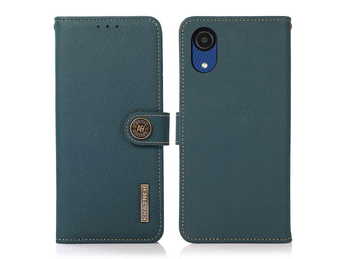Capa para Samsung Galaxy A03 Core(Couro - Verde)