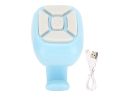 Mali controle Remoto Multifuncional para Celular e Tablet com Shutter, Virar Páginas, Ajustar Volume e Tocar/pausar Azul