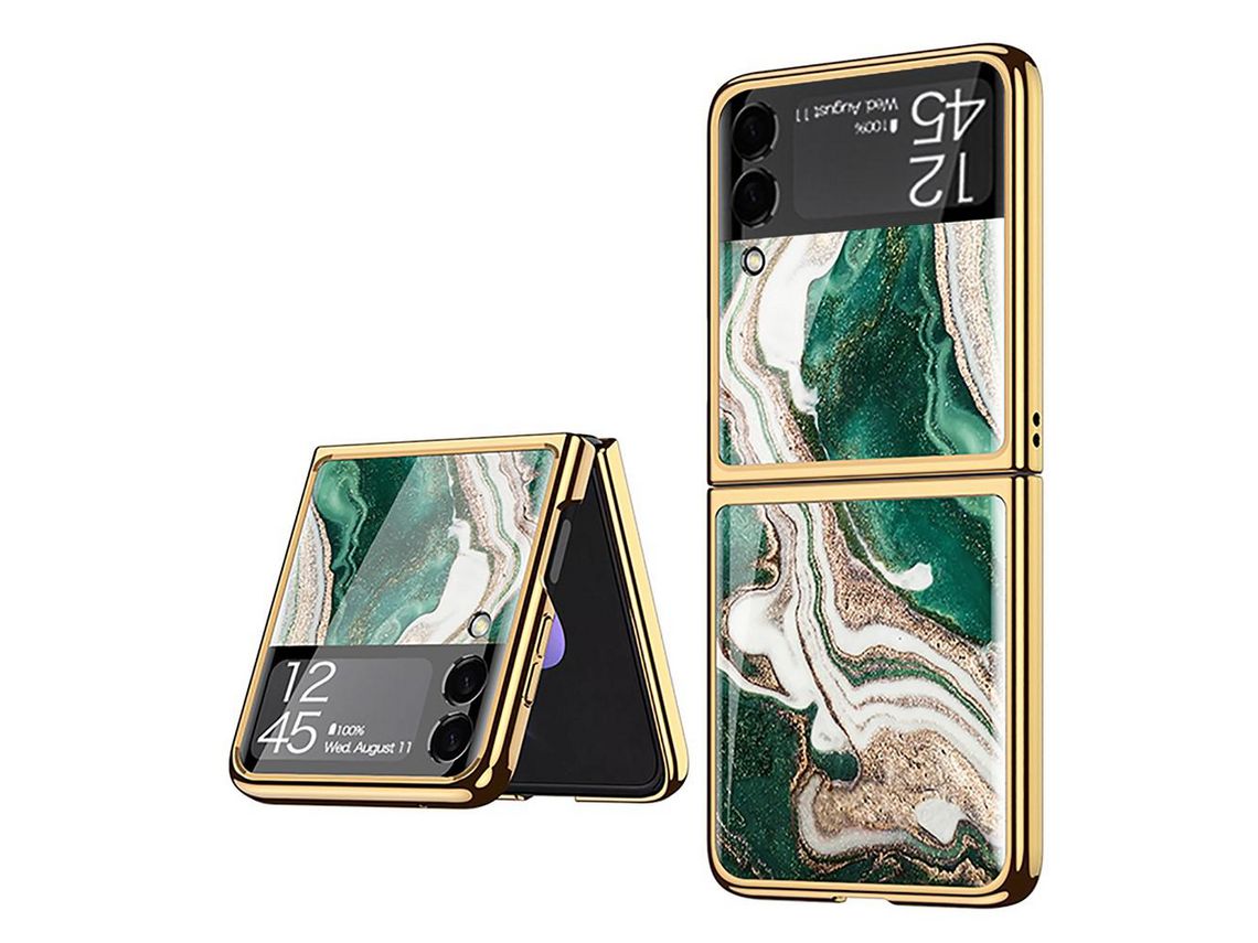 Capa para Samsung Galaxy Z Flip3 5G (TPU e PU - Multicor)