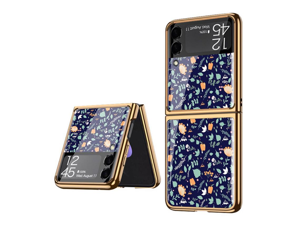 Capa para Samsung Galaxy Z Flip3 5G (TPU e PU - Multicor)