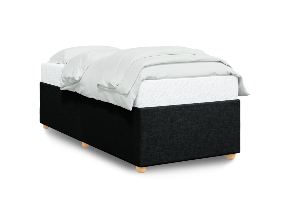 Estrutura de Cama Sem Colchão 80x200 Cm Tecido Preto MAISON EXCLUSIVE