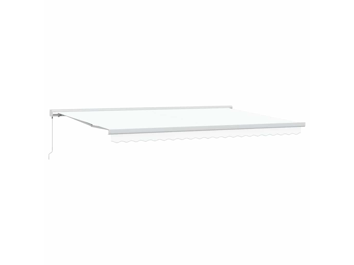 Conjunto 1 Toldo Retrátil Vidaxl Branco Lona (500 × 300 Cm)