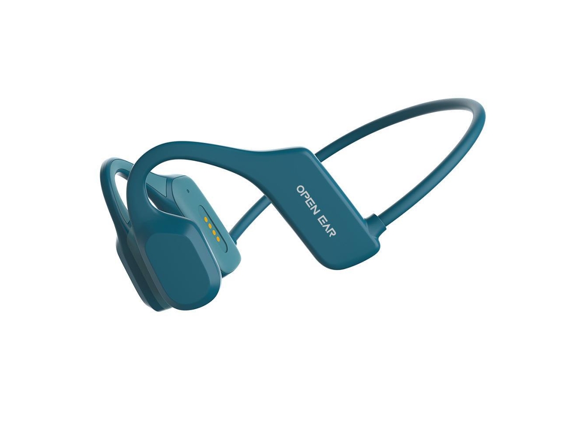 Fones Condução Óssea Esportivos JIAPEI com microfone, à prova d'água, azul