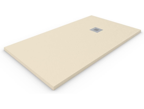 Base de Duche em Resina Extraplano Textura Antiderrapante Da Ardósia Recheio Mineral Beige 100X200Cm DUCHA.ES