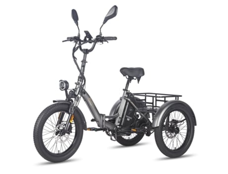Triciclo Elétrico Fafrees F20 Mate Motor 500w Bateria 48v21ah Freio Hidráulico Pneus De 20 Polegadas Cinza
