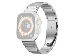 Compatível Com Apple Watch Series 9, 8, 7 41 Mm / Series 6, 5, 4 Se Se Se (2023) 40 Mm / Series 3, 2, 1, 38 Mm Fivela Plana Titânio A Facpoet (2022)