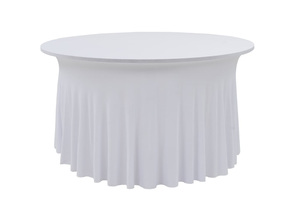 Vidaxl Capa Extensível Para Mesa C/ Camilha 2 Pcs 150x74 Cm Branco