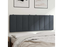 Vidaxl Almofadão De Cabeceira Hanko 120 Cm Veludo Cinzento-escuro