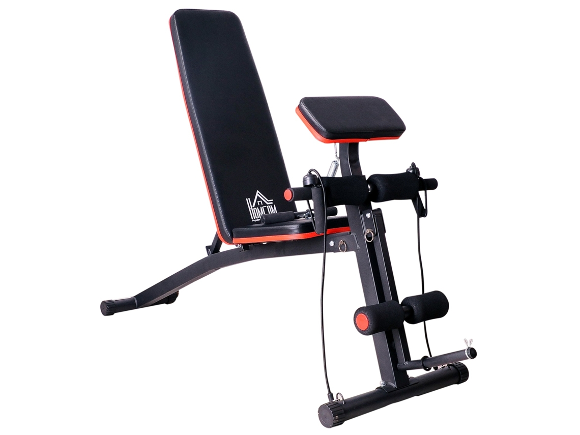 Banco de Musculação Multifuncional Multi-Ginásio com Banco de Treino com Reforço de Mola Peso Até 120Kg Preto 54 X 160 X 106 Cm NORTHIO