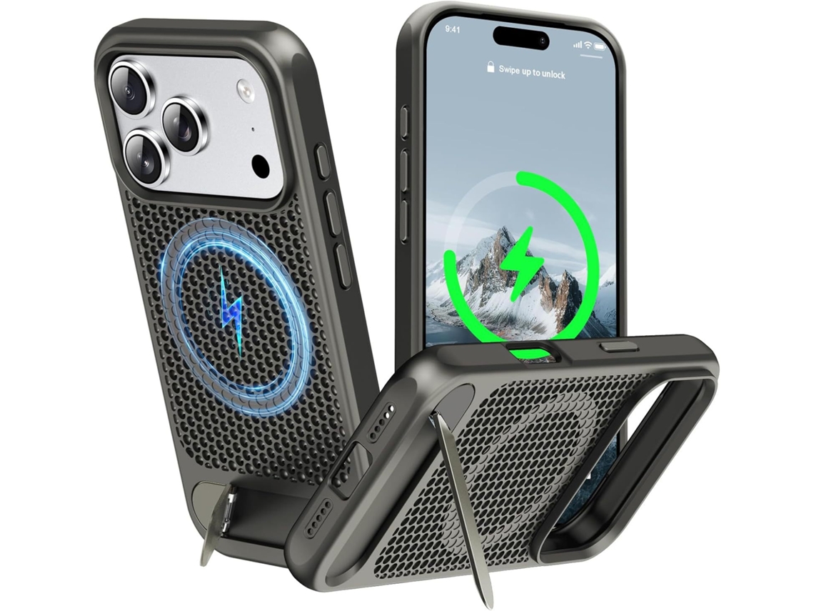 Capa Para Iphone 16 Plus Czhhmart,capa Protetora Magnética Com Dissipação De Calor.cinza