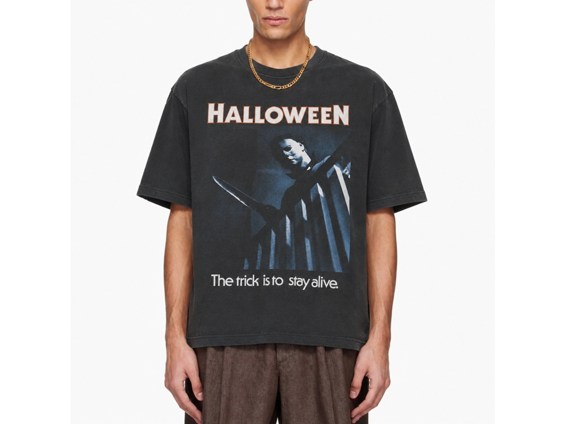 Rockinstone Halloween Upstairs Michael Black T-shirt Size:xxl