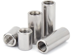 Conjunto de 10 Peças Acoplamento Redondo Porcas Alongadas Aço 304 M3 M4 M5 M6 M8 Com Rosca Interna, Porcas