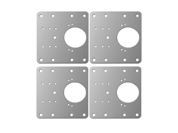 Placa De Reparo Para Móveis Com Dobradiças, Aço Inoxidável, 9x9 Cm, Pacote Com 4 Unidades Pacote Com 4