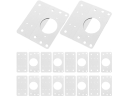 Kit com 10 Placas de Reparo para Dobradiças de Armário em Aço Inoxidável e 354 Parafusos de 1/4" SFUSHOS