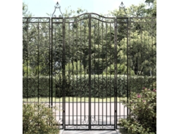 Portão De Jardim 121x8x200 Cm Ferro Forjado Preto Haochrymec