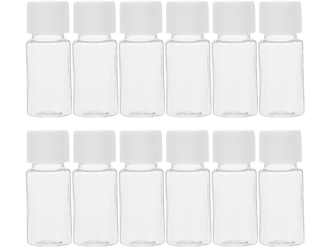Embalagem Com 25 Frascos de Loção de 10ml, Recarregáveis E À Vazamentos, Garrafas Plásticas Pet.