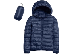 2026 chaqueta de Plumas Ligera para Mujer com Capuz, Abrigo Compacto Impermeável, Ideal para Viagens e Clima Frio