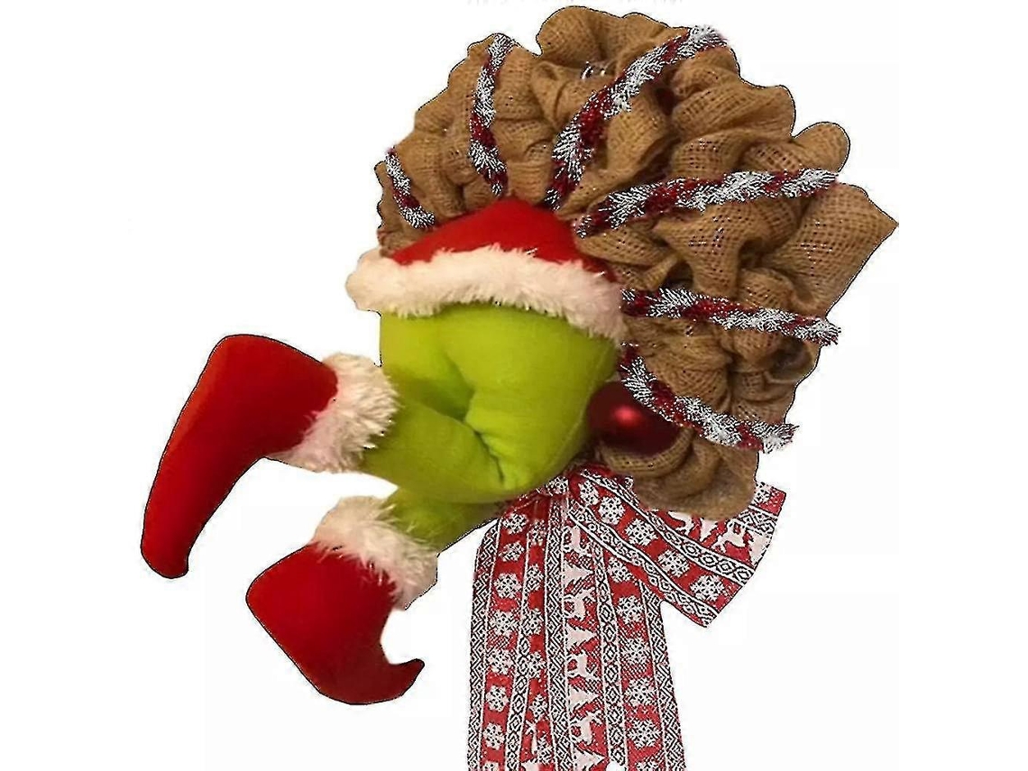 Guirlanda De Natal Do Grinch, Guirlanda De Natal, Como O Grinch Christmas Burlap Hengjian