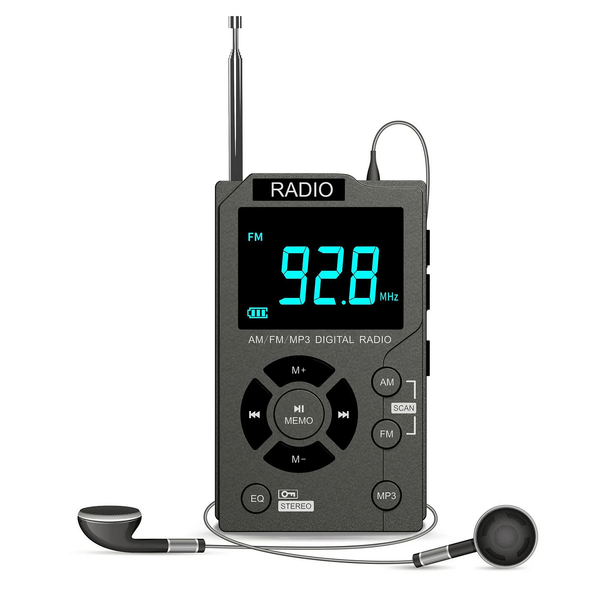 Rádio Am/fm Multifuncional, Compatível Com Reprodução De Mp3.