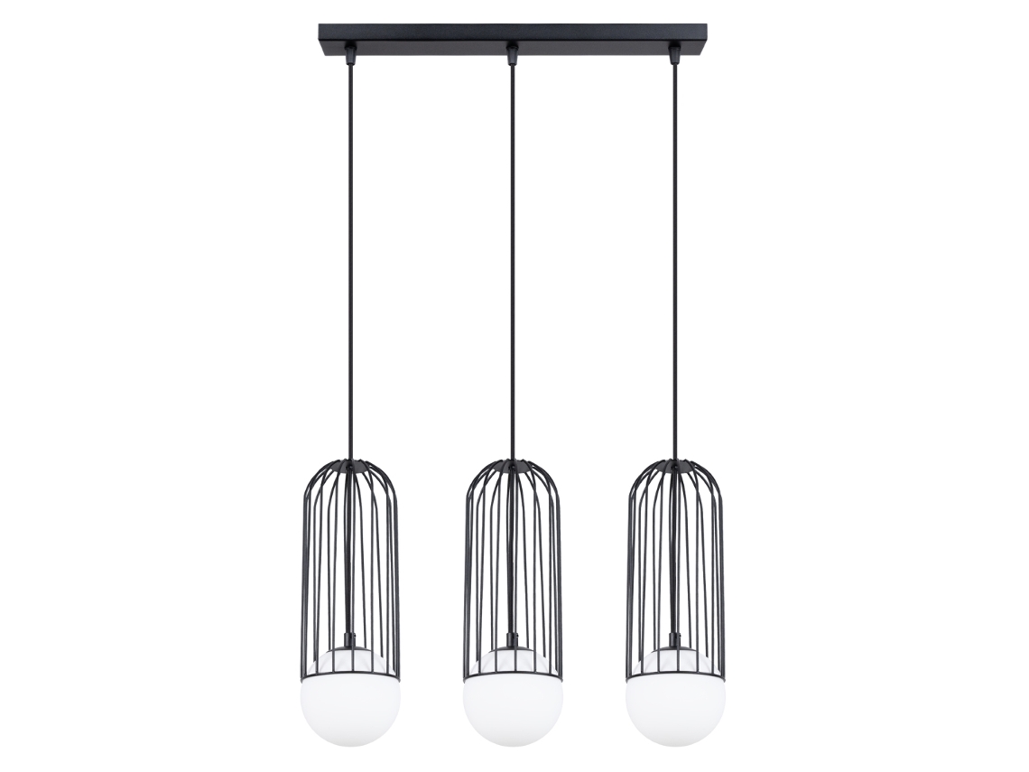 Luminárias Pendentes Brina de Aço Preto 115X54X12Cm SOLLUX LIGHTING