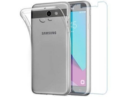 Kit Capa e Película de Vidro Samsung Galaxy J5 2017 Silicone Transparente