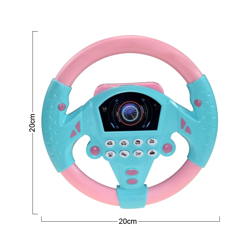 (rosa) Volante Elétrico De Brinquedo Com Luzes E Efeitos Sonoros, Adequado Para Bebês E Crianças Pequenas, Educativo E Portátil.