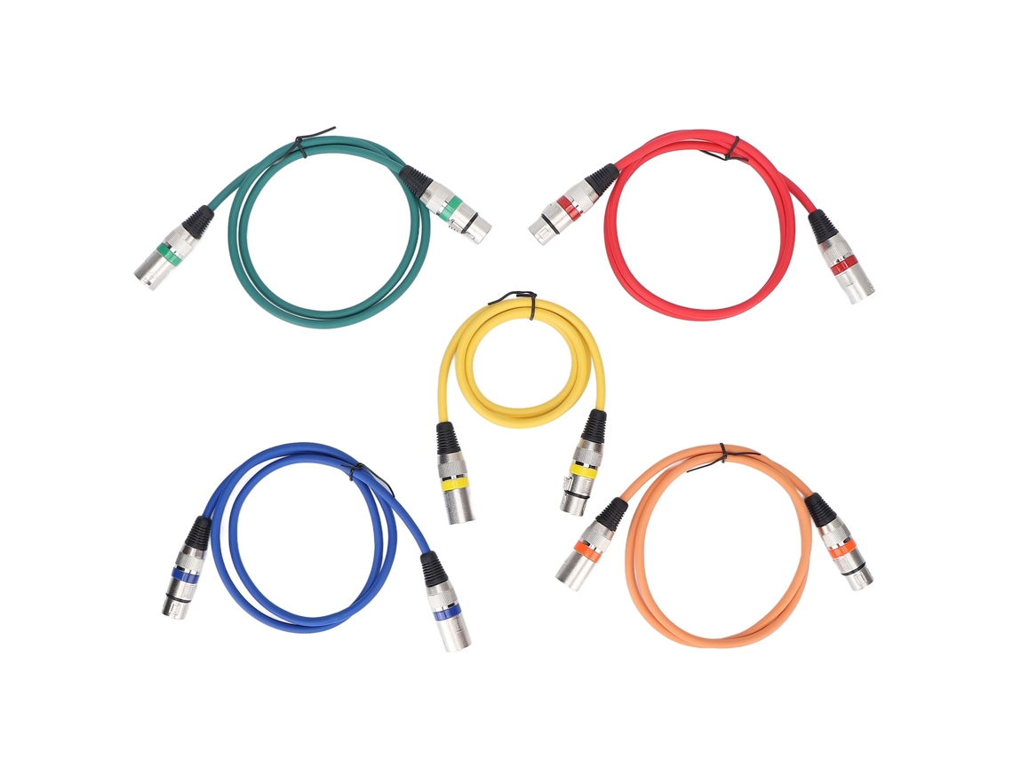 Lurelia Cabo Xlr Macho/fêmea 3 Pinos 1 M 3,3 Pés, Balanceado Blindado, Para Microfones, Mixer, Amplificador E Colunas Ativas