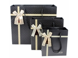 Sacolas de tecido preto AQUAFORGE, formato gota, para roupas, presentes