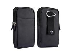 Capa PU 6,7 / 6,9 polegadas cintura esporte lazer universal preto para Apple iPhone/Samsung/Huawei