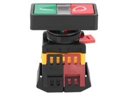 Interruptor De Botão Duplo Com Luz Led As-22/25n On Off Momentâneo 220vac