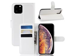 Capa PU branco com apoio para Apple iPhone 6.5 (2019)