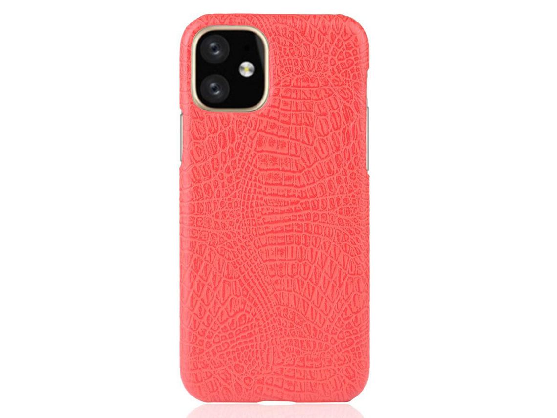 Capa PU crocodilo vermelho para Apple iPhone 6.1 (2019)