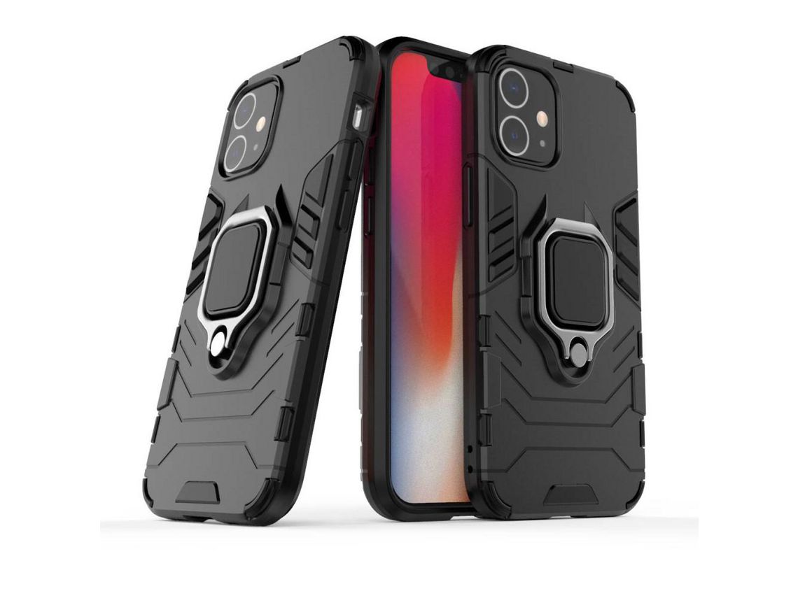 Capa TPU legal guarda híbrido com muleta preto para Apple iPhone 12 Max/12 Pro 6.1