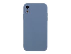 Capa silicone pele fosca flexível azul escuro para Apple iPhone XR 6.1
