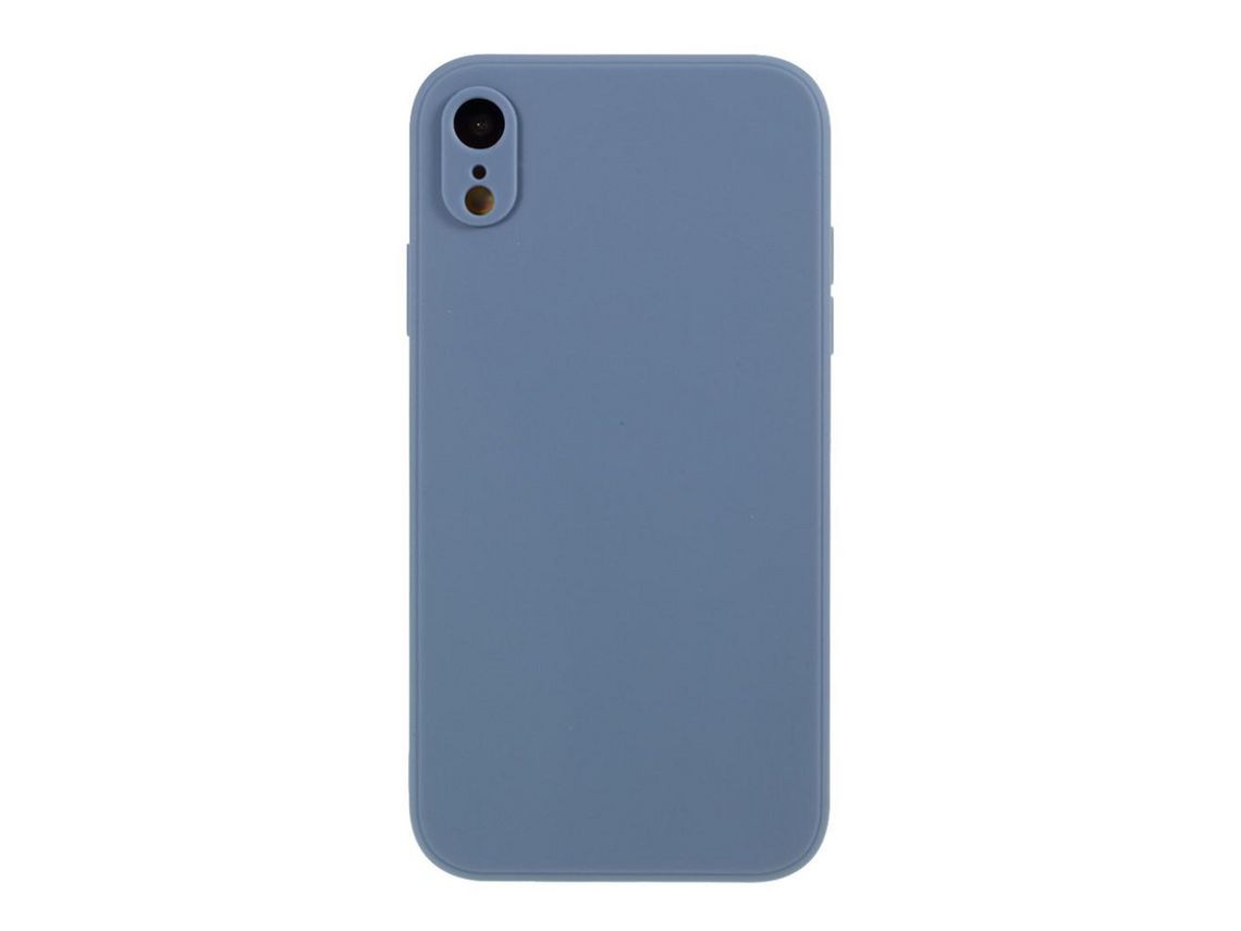 Capa silicone pele fosca flexível azul escuro para Apple iPhone XR 6.1